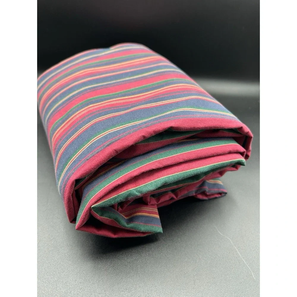 VTG RALPH LAUREN Studio Repetitive Stripes Twin Size Duvet Red Blue Green Yellow
